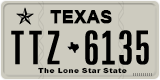 Texas, Regular plates (2012) (АBC-1234)