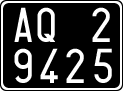 License plate of Italy, Cars (1927 year series)