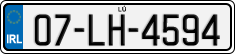License plate of Ireland, Regular plates