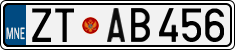 License plate of Montenegro, Cars