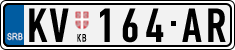 License plate of Serbia, Cars