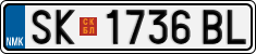 License plate of North Macedonia, Regular plates (2012)