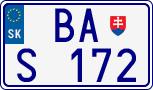 License plate of Slovakia, Sportcars