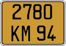 French license plate, FNI