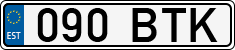 License plate of Estonia, Regular car plates