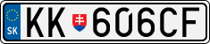 License plate of Slovakia, Cars