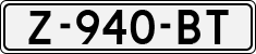 License plate of the Netherlands, Cars