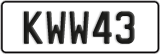 License plate of New Zealand, ABC1(23)
