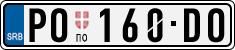 License plate of Serbia, Cars