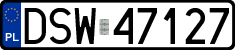 License plates of Poland, Regular car plates