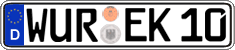 German license plate, Regular plates