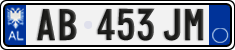 License plate of Albania, Cars (2011)