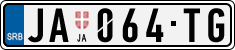 License plate of Serbia, Cars
