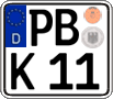 German license plate, Regular plates