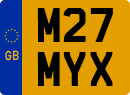 License plate of the United Kingdom, 1983 year system
