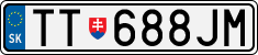 License plate of Slovakia, Cars