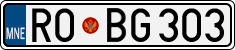 License plate of Montenegro, Cars