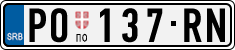 License plate of Serbia, Cars