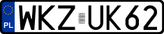 License plates of Poland, Regular car plates