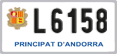 License plate of Andorra, Motorcycles (A 1234)