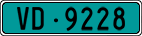 License plate of Switzerland, Agricultural vehicles (green)
