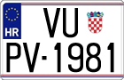 License plate of Croatia, Oldtimers