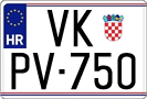 License plate of Croatia, Oldtimers
