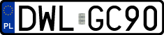 License plates of Poland, Regular car plates