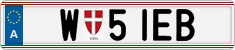 License plate of Austria, Regular plates