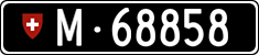 License plate of Switzerland, Military (black)