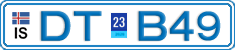 License plate of Iceland, Cars