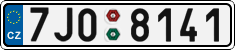 License plate of the Czech Republic, Cars (2001)