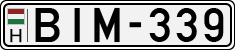 license plates of Hungary, Cars (1990)
