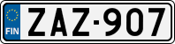 License plate of Finland, Cars