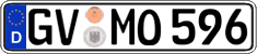 German license plate, Regular plates