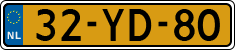 License plate of the Netherlands, Imported oldtimers (cars)