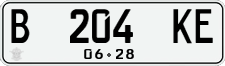 License plate of Indonesia, Regular plates