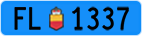 License plate of Liechtenstein, Work and fire vehicles (blue)