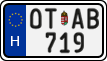 license plates of Hungary, Oldtimers (2022)