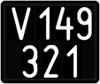 License plate of Austria, 1947 year system