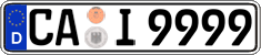 German license plate, Regular plates