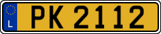 License plate of Luxembourg, 2003 year system