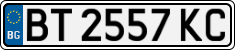 License plate of Bulgaria, Cars