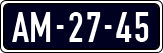License plate of the Netherlands, Imported oldtimers (cars)