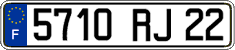 French license plate, FNI