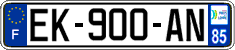 French license plate, SIV (ordinary)