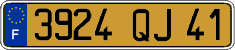 French license plate, FNI