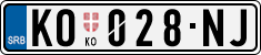 License plate of Serbia, Cars