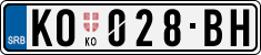 License plate of Serbia, Cars