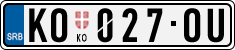 License plate of Serbia, Cars